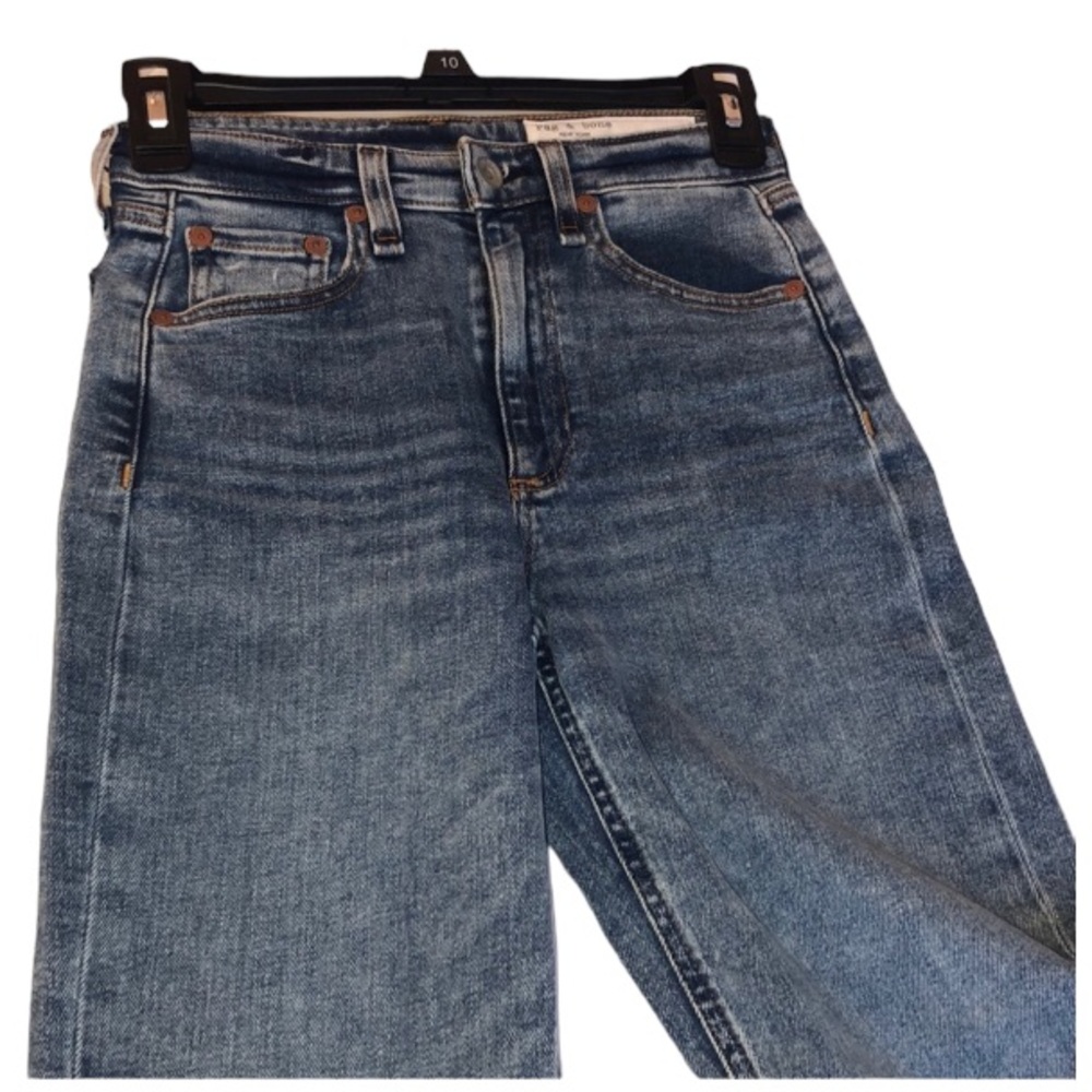 Rag & Bone Size 24 blue jeans high waist Distressed Skinny “THE NINA” NWT